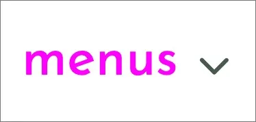 The word "menus" repainted solid magenta, the caret still beside it.